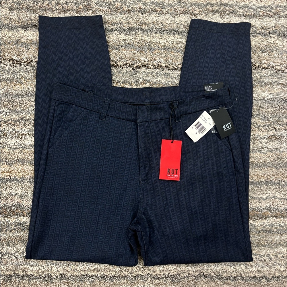 KUT From The Kloth High Rise Fab Ab Trousers Sz 14 NWT | KUT Women Navy Trouser-